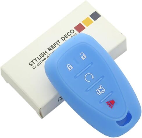 SEGADEN Silicone Cover Protector Case Holder Skin Jacket Compatible with Chevrolet 5 Button Smart Remote Key Fob 4+1 BTN CV4619 Deep Purple in Kuwait