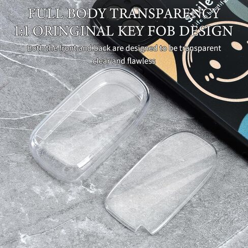 OFFCURVE Transparent Key Fob Cover for Dodge Key Fob Case for Dodge Charger Challenger Dart Journey Durango Grand Caravan RAM Chrysler 200 300 Smart Key Car Accessories Key Protector, Black in Saudi Arabia