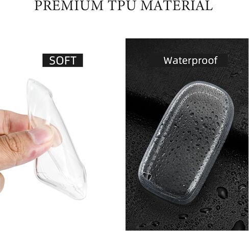 OFFCURVE Transparent Key Fob Cover for Dodge Key Fob Case for Dodge Charger Challenger Dart Journey Durango Grand Caravan RAM Chrysler 200 300 Smart Key Car Accessories Key Protector, Black in Saudi Arabia