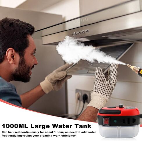 Handheld SteamShot Cleaner, Multipurpose Portable High Pressure Steamer with Safety Lock and Accessories for Carpet, Couch, Clothes,Upholstery,Kitchen, Bathroom，Furniture,Yellow in Saudi Arabia