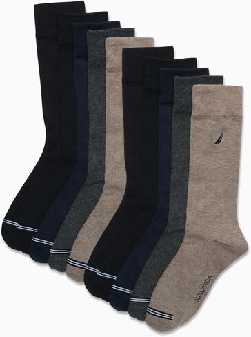 Nautica Men's Dress Socks - Solid Crew Socks (10 Pack) in Saudi Arabia