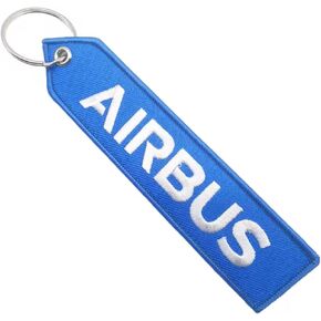 Airbus Family Aerospace European Aircraft Design Manufacturer Air Airplane Airline Flight Keychain Key Tag Chain Fob Ring