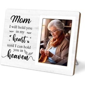 Memorial Photo Frame, Sympathy Gifts for Loss of Brother, in My Heart, in Loving Memory Wooden Picture Frame, Bereavement Remembrance Funeral Passed AWay Condolence Gifts(White-Brother, 4 x 6 Photo)