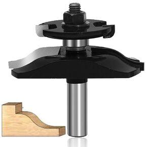 OLETBE Router Bit Tongue Groove Flooring Router Bit Set 1/4-Inch Shank 41 PCS, Router Bits Sets Carbide CNC Woodworking Door Panel Milling Cutter Tools (Black)