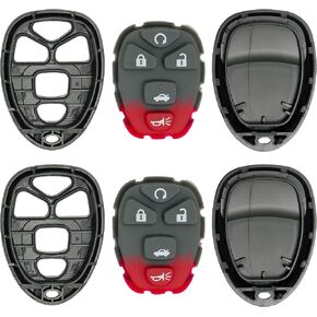 Keyless2Go Replacement for New Shell Case and 5 Button Pad for Remote Key Fob with FCC KOBGT04A - Shell ONLY (2 Pack)