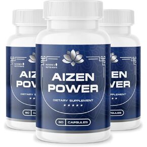 Aizen Power for Men, All Natural Male Supplement, Aizen Power for Men, Male Supplement, Original Formula - 60 Caps, 1 Month Supply