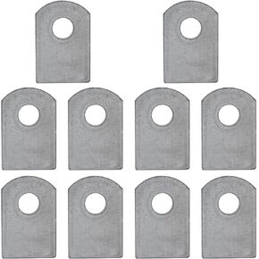 Weld on Tabs, Steel shock mount Weld Tab, Universal Weld on Tabs Flat Bottom Mount with a 1/2" Hole.2-1/2" Height, 1-3/4" Wide, 1/4" Thick Pack Of 4 Tabs Steel Mounting Bracket OywhC-3