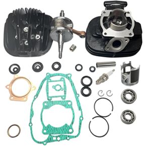 Engine Cylinder Piston Cylinder Crank Gasket Kit Top End Rebuild Kit Compatible for Yamaha Blaster 200 YFS 200 66mm 1988-2006