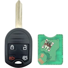 Keyless Remote Car Key Fob Fit for Ford Explorer 2001-2015 Mustang 2005-2014 Expedition 2003-2017 Edge 2007-2015 Focus 2006-2011 Lincoln Mercury Sable CWTWB1U793 (Black)