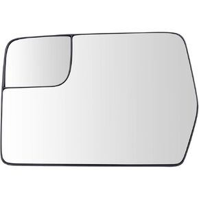 TRQ Exterior Side View Door Mirror Glass Heated Power LH for F-150 Pickup Truck