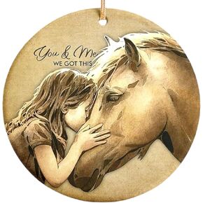 2024 Christmas Ornament - Horse Lover You & Me, We Got This Ceramic Ornament, Gift for Farmers, Horse Lovers, Family, Friends