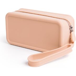 Travel Makeup Bag, Silicone Cosmetic Bags for Women, Cosmetic Organizer Case with Zipper, Waterproof Travel Toiletry Bag Skincare Pouch with Handle