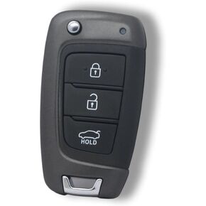 SEGADEN Replacement Key Shell Compatible with Hyundai Accent Elantra Kona Veloster 3 Button Keyless Entry Flip Remote Key Case Fob PG185A