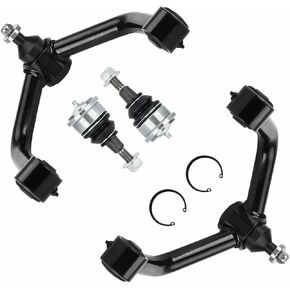 2WD/4WD Front Upper Control Arms for 2-4" Lift Compatible with Nissan Titan 2004-2015, Nissan Armada 2005-2019 Tubular Suspension Kit Control Arms 2PCs (Extra 2 Ball Joints for Replacement)