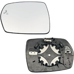Right Passenger Side Mirror Glass Heated Without Blind Spot Without Auto Dimming Compatible with for 2015-2023 Ford Edge Right Side View Mirror Replacement Glass (Passenger Blind Spot No-Anti-glare)