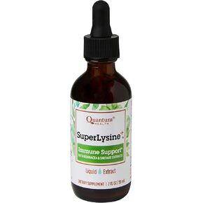 Quantum Health SuperLysine+ Liquid Immune Support Supplement - Powerful Lysine Echinacea Vitamin D3 Bee Propolis & Shitake Daily Wellness Blend for Women & Men, Fast Absorption - 2 Ounce