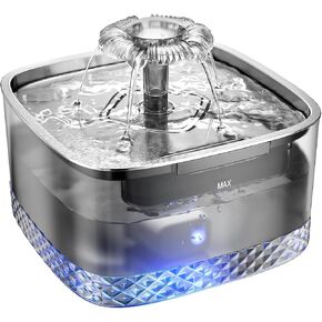 Cat Water Fountain Replacement Pump, Ultra Silent Pump with LED Light, Compatible with MAILOFY WF220 Cat Water Fountain 75oz/2.2L
