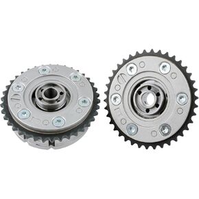 MUCO 2Pcs VVT Camshaft Phaser Gear 11367540347 11367540348 Intake&Exhaust VVT Gear Adjusters Applied for 1 Series M 135i 335i 335is 335xi 535i 535xi 740i 740li X6 Z4 3.0L L6 Camshaft Phaser 07-16