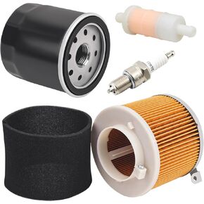 11029-1004 Air Filter Oil Filter Spark Plug Fuel Filter for Kawasaki Mule 500 520 550 KAF300 Mule 600 610 KAF400 Mule 2500 KAF620C Mule 2510 KAF620 Mule 2520 KAF620 Mule SX KAF400