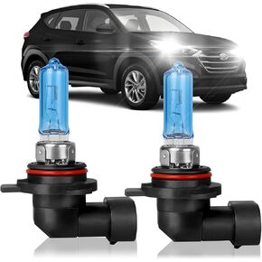 Fit for Hyundai Tucson 2014-2015 High Performance Halogen Headlight Bulbs,9012 High Low Dual Beam Headlamp Replacement Bulbs Kit, Plug and Play,Pack of 2