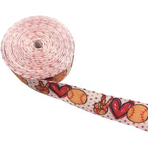 MMvolesy 10 Yards 1'' 25MM Pink Bear Pattern Cartoon Printed Grosgrain Ribbons DIY Handmade Materials for Gift Box Packaging Christmas Wedding Decoration