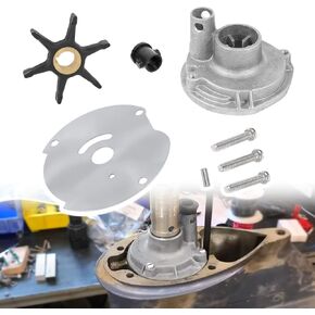 382468 Water Pump & Impeller Kit for Johnson Evinrude BRP OMC 10 15 18 20 25 HP Housing, Replaces for 0382468, 777806, 18-3377