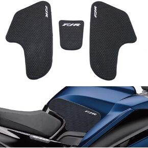 for Yamaha FJR1300 FJR 1300 [5JW1 2006-] Motorcycle Side Fuel Tank pad Tank Pads Protector Stickers Decal Gas Knee Grip Traction Pad Tankpad (One Set) Black FJR 1300ES 2007-2024