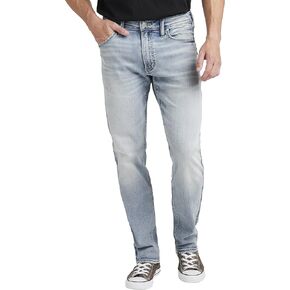 Silver Jeans Co. Women's Big & Tall Eddie Athletic Fit Tapered Leg Jeans