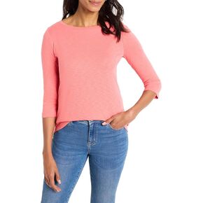NIC+ZOE Women's 3/4 Sleeve Boat Tee in Kuwait