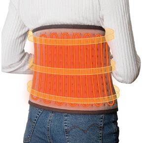 ALLJOY Heating Pad for Back Pain Relief, Upgraded Large Heating Pad for Period Cramp, 12"x44" Electric Heating Pad Wrap for Lower Back Neck Shoulders Pain Relief with 6 Heat Levels & 90 Mins Auto Off