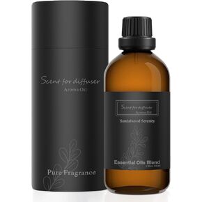 Hotel Diffuser Oil, Home Luxury Scents, 100ML Natural Sandalwood Serenity Essentail Oils for Cold-Air, HVAC Aromatherapy Diffuser, Hotel Scent for Scent Diffuser