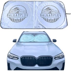 Car Windshield Sun Shade | Best UV Protection for Car Interior | Reflects Sunrays to Keep Cabin Cool | Fits Most Hatchbacks, Small Sedans and Mini SUVs Medium (59 x 27.5inches)