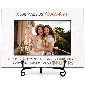 Friendship Photo Frame Gifts, Coworkers To Friends Wooden Picture Frame With Stand, Moving Away Gifts for Friends, Coworker Leaving Gifts, Birthday Thanksgiving Christmas Gifts For Colleagues -57