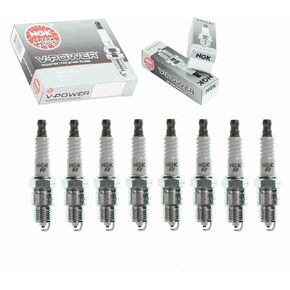 8 pc NGK V-Power Spark Plugs compatible with Chevrolet C10 5.0L 5.7L 6.6L 7.4L V8 1976-1986
