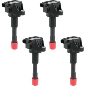 Set of 4 Ignition Coil Pack Compatible with 2003-2010 Honda Civic Hybrid L4 1.3L Replace# UF374, 30521PWA003, 30521PWAS01