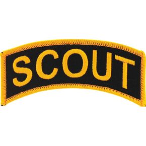 United States Army Scout Tab Patch, Black and Yellow, with Iron-On Adhesive in Kuwait