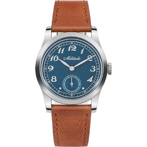 TACTICAL FROG Militado ML01 Watches for Men Analog VD78 Quartz 36mm Leather Watch Business Work Sport Casual Dress Men's Watches for Men,100m Waterproof
