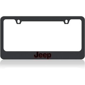 Logo License Plate Frame for Jeep (Black)