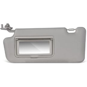 DNA Motoring ZTL-Y-0249 Driver Left Side Sun Visor W/Mirror Compatible with 2012-2015 Civic,Clear Gray