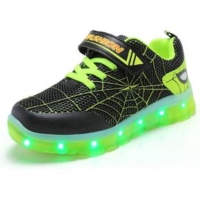 BFOEL Spider Light up Shoes for Boys Girls Walking Sneaker with USB Charging Birthday Thanksgiving Christmas Day Best Gift