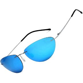 PLOPLO Polarized Titanium Alloy Matrix Neo Sunglasses men 13.9 g Ultralight Rimless Anti UV400