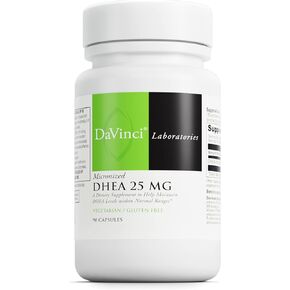 DAVINCI Labs Micronized DHEA 25 mg - Dietary Supplement to Support Immune System, Thyroid Health and Healthy Hormone Levels* - with 25 mg Micronized DHEA - Gluten-Free - 90 Vegetarian Capsules