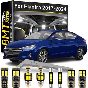 مجموعة إضاءة داخلية LED بديلة لسيارة HYUNDAI Elantra AD N GT 2017 2018 2019 2020 2021 2022 2023 2024، فائقة السطوع 6000K أبيض in Kuwait