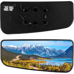 BDFHYK Passenger Right Side Lower Heated Mirror Glass Compatible with 2015-2021 F-150, 2017-2022 F-250 F-350 Super Duty Side View Exterior Mirror with Backing Plate, Replaces FL3Z17K707J (Right)