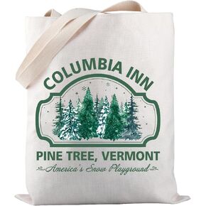 PWHAOO Columbia Inn Pine Tree Christmas Tree Tote Bag Cute Christmas Holiday Gift