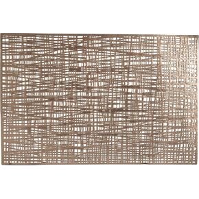 Home Details 4 Pack Round Shell Laser Cut Placemat, Kitchen, Dinning Room, Place Setting, Décor, Gold