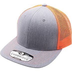 Pit Bull Premium Headwear Cambridge Trucker Hat Heather Gray Fabric Mesh Adjustable Snapback Hat Baseball Cap for Men & Women