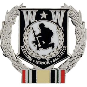 Wounded Warrior WW Iraqi Freedom 1" Lapel Pin