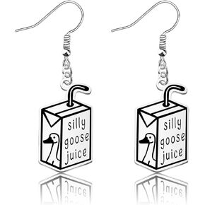 OKEYCH Goose Lover Gift S Goose Juice Earrings Goose Pride Jewelry Geese Juice Merch
