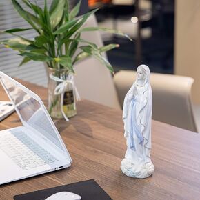 PAUL MAIER Virgin Mary Statue,Our Lady of Lourdes,Catholic Saints Statues,High-end Ceramic Collectible Figurines It is a Perfect for Elders and Friends Who Love Religious Inspiration(11.8 * 3.9)